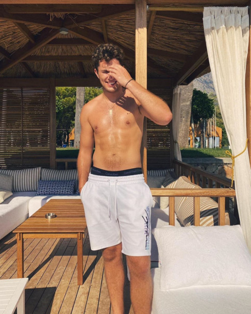 Love Island’s Curtis Pritchard shows off six-pack in topless holiday ...