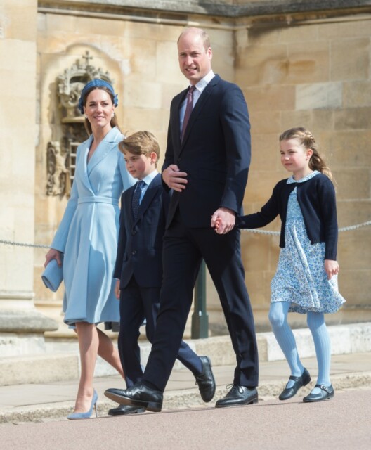 Prince William with his wife Kate and their children George and Charlotte