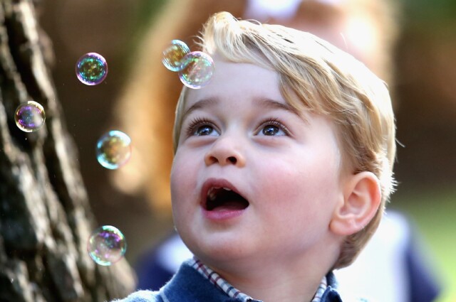 Mandatory Credit: Photo by Shutterstock (6047583e)..Prince George plays with bubbles at a children's party for military families during the Royal Tour of Canada...The Duke and Duchess of Cambridge visit Canada - 29 Sep 2016..Prince William, Duke of Cambridge, Catherine, Duchess of Cambridge, Prince George and Princess Charlotte are visiting Canada as part of an eight day visit to the country taking in areas such as Bella Bella, Whitehorse and Kelowna