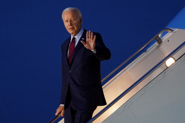 US president Joe Biden has landed at London Stansted airport before talks with Rishi Sunak and King Charles this week