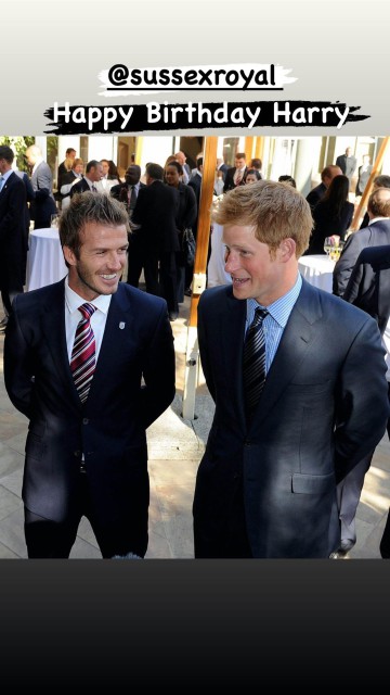David Beckham wishes pal Prince Harry a happy 36th birthday as she posts picture of them together