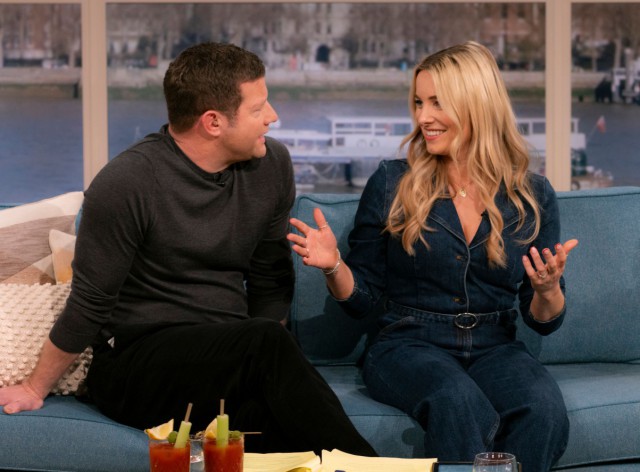 Editorial use only Mandatory Credit: Photo by Ken McKay/ITV/REX/Shutterstock (14311492cp) Dermot O'Leary, Sian Welby 'This Morning' TV show, London, UK - 22 Jan 2024