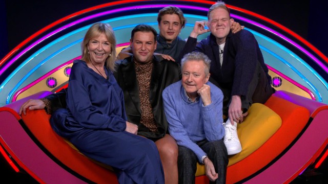 Mandatory Credit: Photo by REX/Shutterstock for Big Brother (14398253i) Housemates in the diary room. Fern Britton, David Potts, Nikita Kuzmin, Louis Walsh and Colson Smith 'Celebrity Big Brother' TV Show, Episode 17, London, UK - 22 Mar 2024